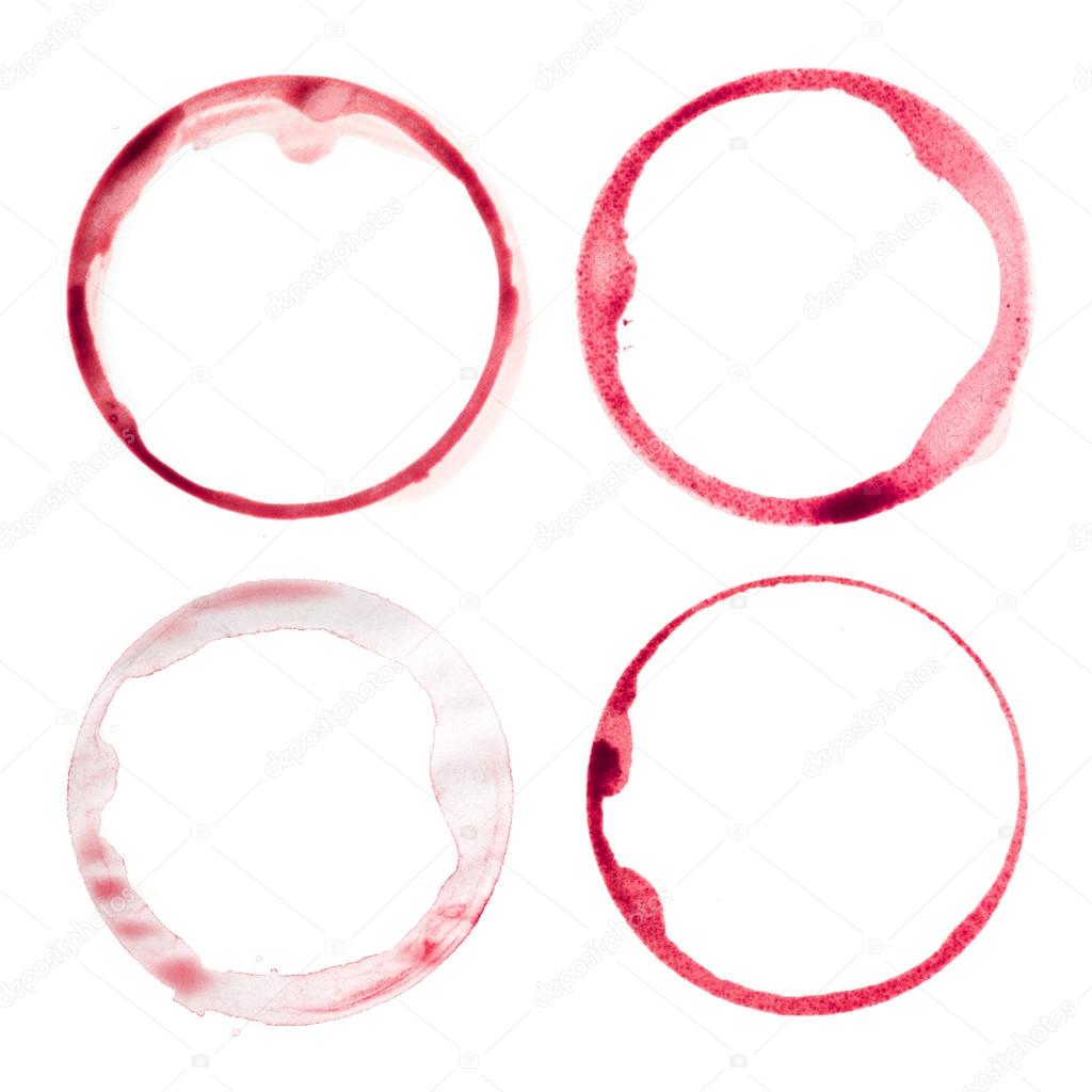 Wine glass stains