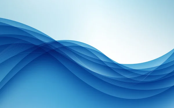 Abstract blue waves - data stream concept. Vector Illustration — Stock Vector