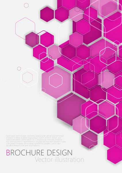 Modelo de design de capa de brochura de negócios. Vector. Fundo rosa —  Vetores de Stock