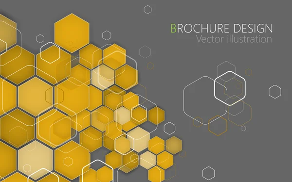 Modèle de conception de couverture de brochure d'affaires. Vecteur. Backgrou jaune — Image vectorielle