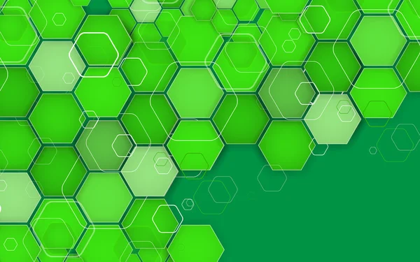 Abstract Hexagon Fundo geométrico verde. Vetor —  Vetores de Stock