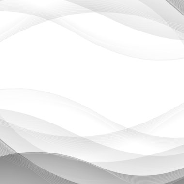 Gri arka plan dalga ile. Vektör çizim