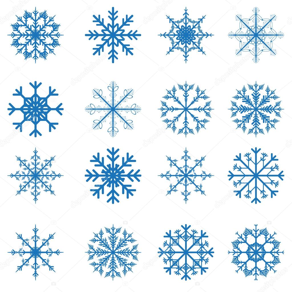 Vector snowflakes set for Christmas design
