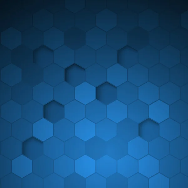 Modré pozadí abstraktní šestiúhelník. Vektorové ilustrace — Stockový vektor