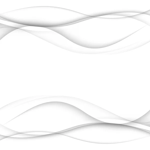 Ondas blancas abstractas - concepto de flujo de datos. Ilustración vectorial — Archivo Imágenes Vectoriales
