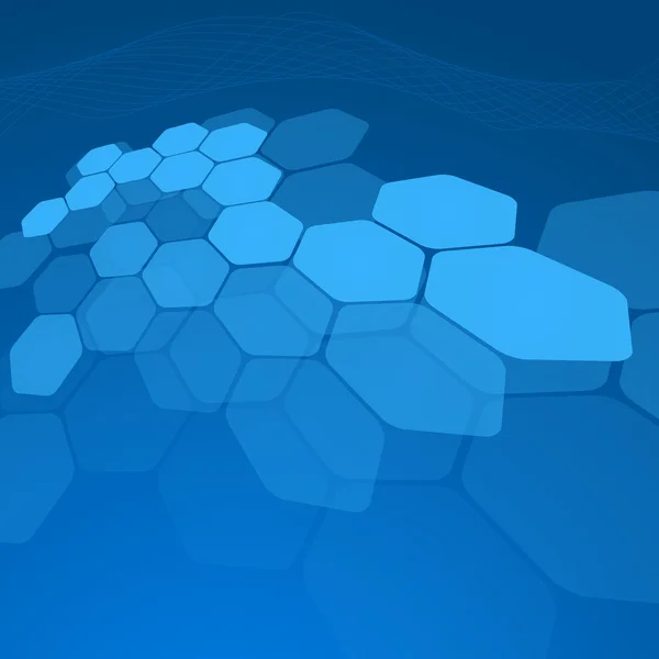Abstract blue background hexagon. Vector — Stock Vector