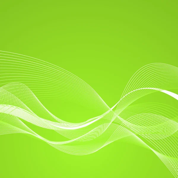 Fondo verde abstracto con líneas. ilustración vectorial — Vector de stock