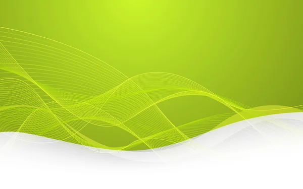 Abstrakter grüner Hintergrund mit Linien. Vektor — Stockvektor