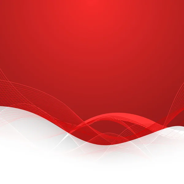 Abstrakt röd bakgrund med linjer. Vektor Illustration — Stock vektor