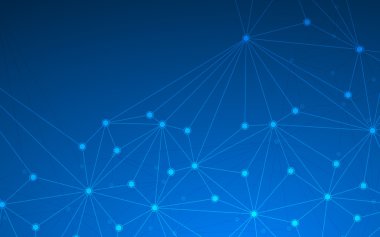 Moleküler bağlantı yüksek teknoloji yapısı. Vektör çizim