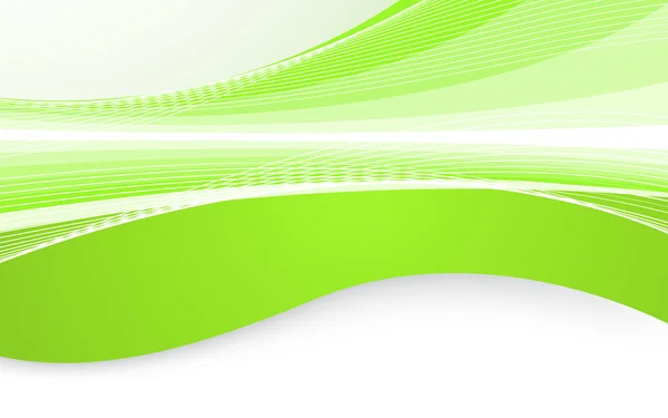 Abstrakter Hintergrund mit grünen Linien. Vektor — Stockvektor