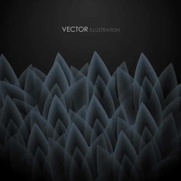Fondo negro abstracto. Ilustración vectorial — Vector de stock