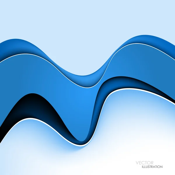 Fondo abstracto con líneas azules. Vector — Vector de stock