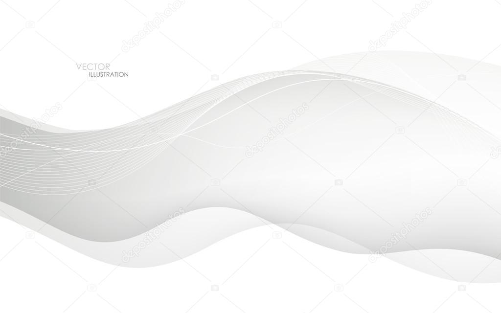 Abstract waves. White background. Vector Illustration