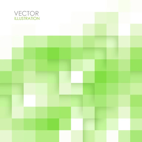 Abstrakte quadratische grüne Hintergrund. Vektorillustration — Stockvektor