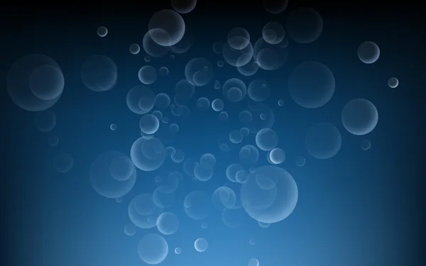 Bolhas de água em uma corrente em um cartão azul. Vetor — Vetor de Stock