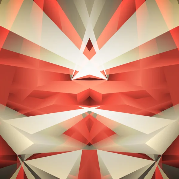 Abstraktní geometrická červeném pozadí. Vektorové ilustrace — Stockový vektor