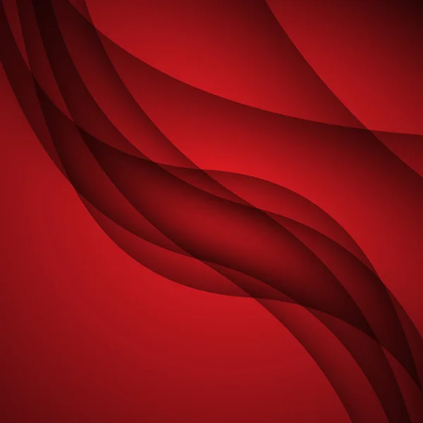 Rosso moderno astratto linee swoosh certificato - velocità onda liscia — Vettoriale Stock