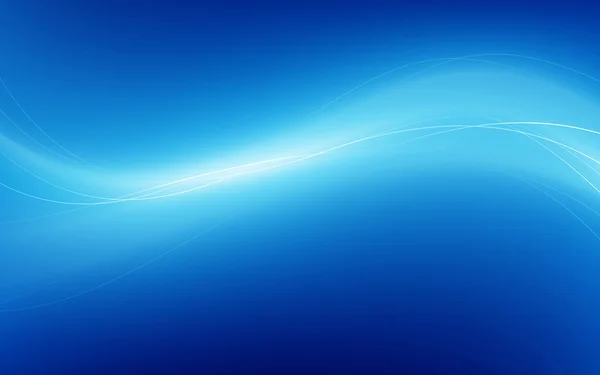 Abstracte blauwe achtergrond met witte Golf. Vectorillustratie — Stockvector