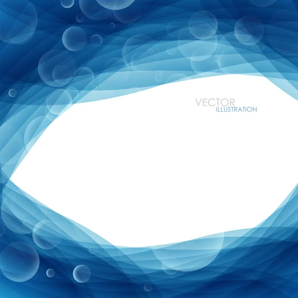 Abstrakten blauen Wasserhintergrund. Vektorillustration — Stockvektor