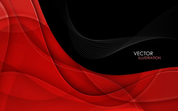 Fondo abstracto con líneas rojas. Vector — Vector de stock