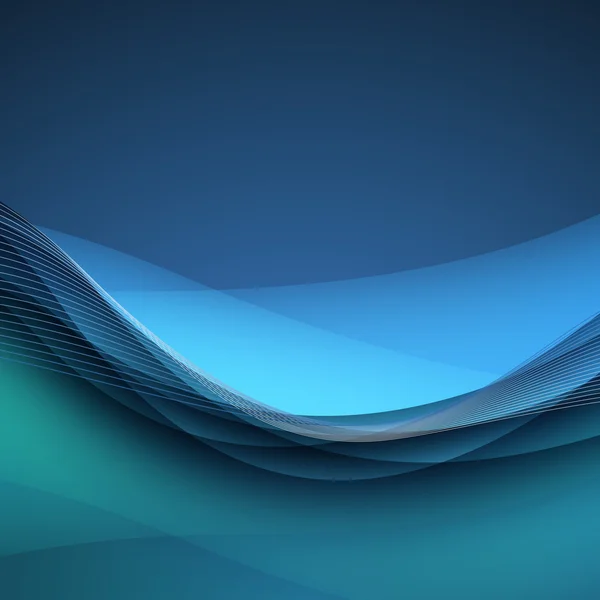 Fond bleu abstrait avec vague. Illustration vectorielle — Image vectorielle