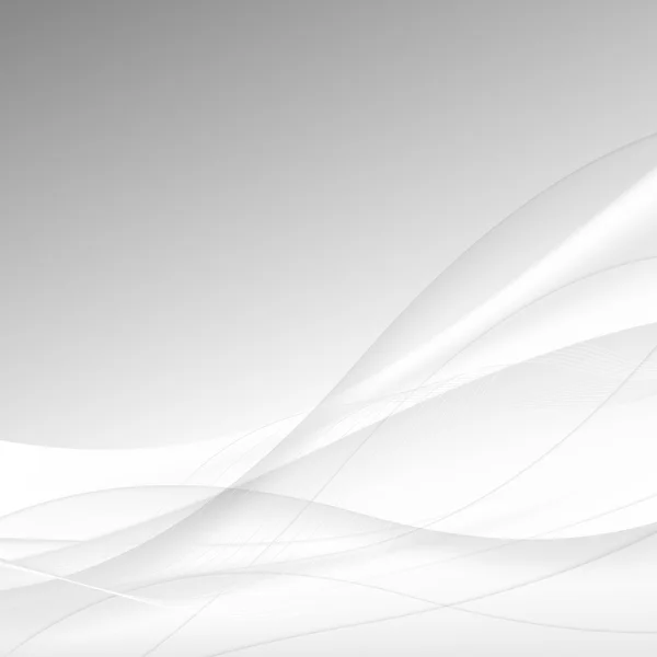Ondes blanches abstraites - concept de flux de données. Illustration vectorielle — Image vectorielle