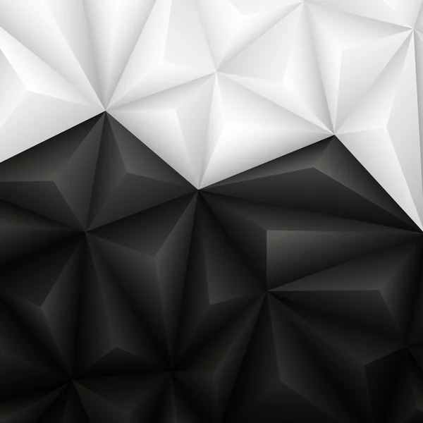 Fundo preto e branco geométrico abstrato. Vetor Illustra — Vetor de Stock