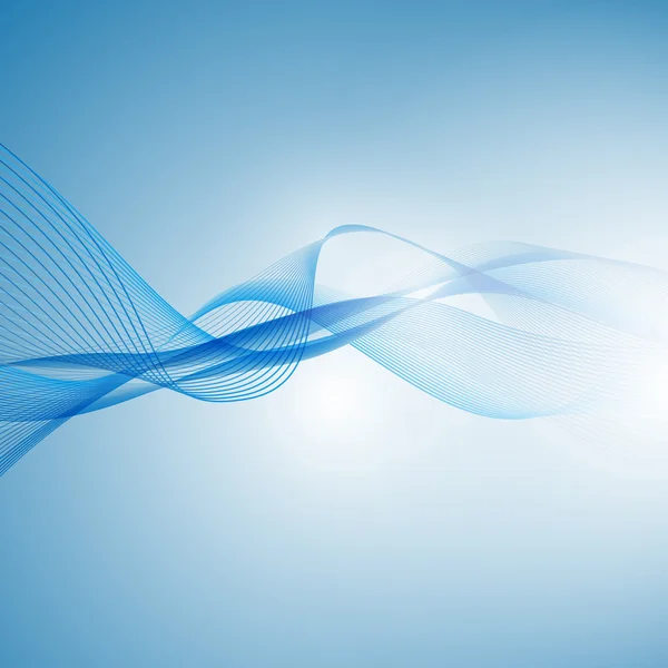 Abstraktní modré vlny - datový proud koncept. Vektorové ilustrace — Stockový vektor