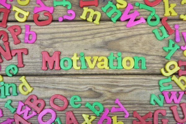 Motivation sur table en bois — Photo