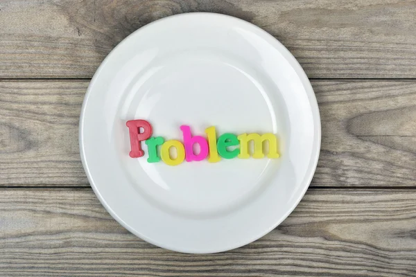 Problem on plate — Stock Photo, Image