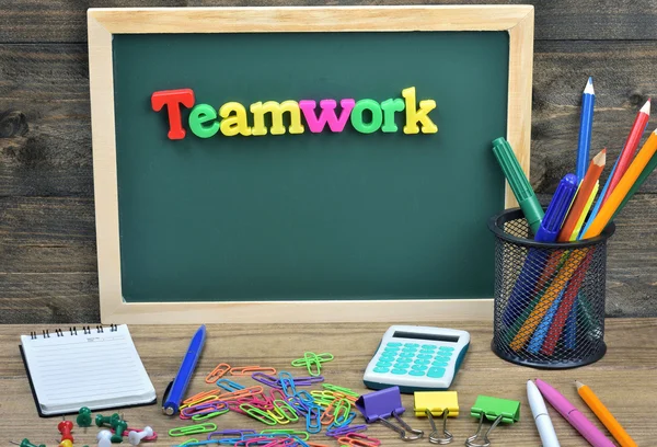 Teamwork word school board — Stock Photo, Image