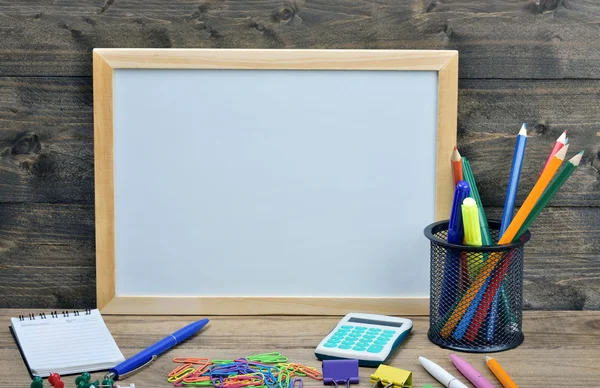 School board on wooden table — Stock Photo, Image