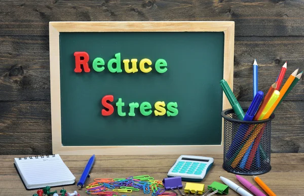 Reducir el estrés palabra — Foto de Stock