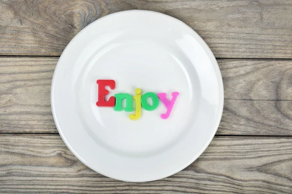 Enjoy on plate — Stock Photo, Image