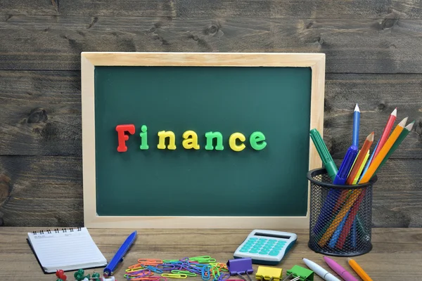 Finanční slovo školní rada — Stock fotografie