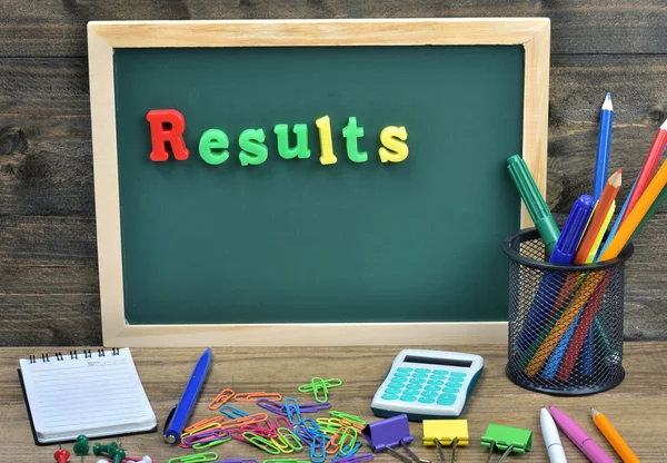 Sonuçları kelime okul yönetimi — Stok fotoğraf