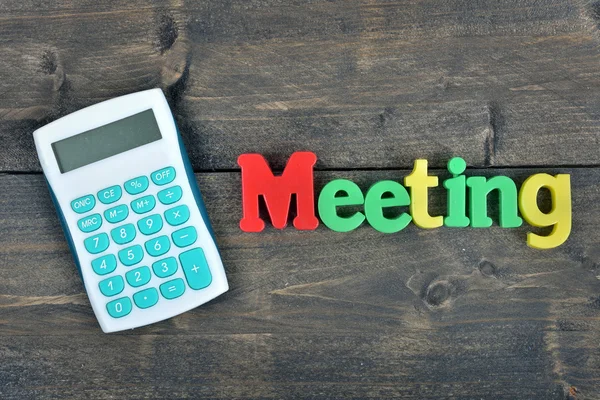 Meeting on wooden table — Stock Photo, Image