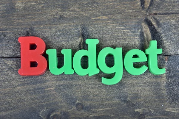 Budget on wooden table — Stock Photo, Image