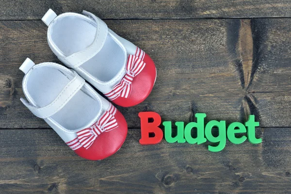 Budget on wooden table — Stock Photo, Image