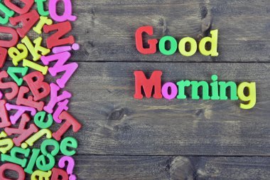 Günaydın ahşap tablo