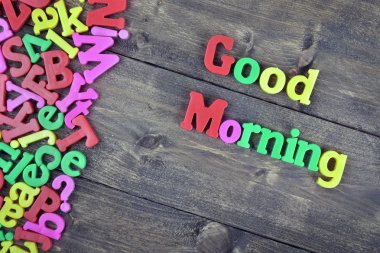 Günaydın ahşap tablo