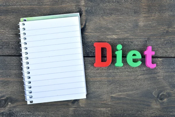 Diet on wooden table — Stock Photo, Image