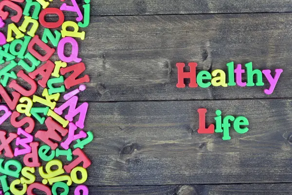 Healty life on wooden table — Stock Photo, Image