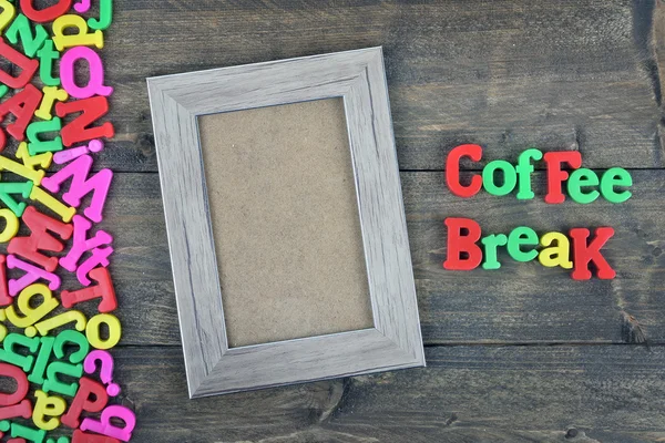 Coffee break on wooden table — Stock Photo, Image