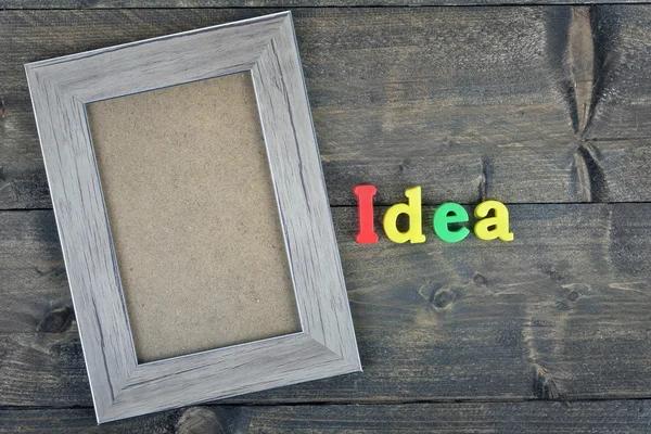 Idea su tavolo in legno — Foto Stock