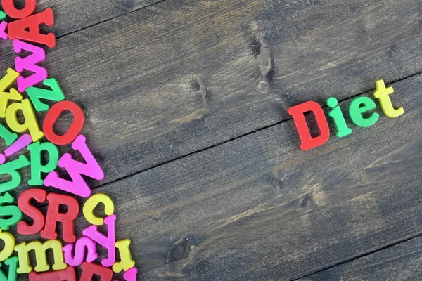 Diet on wooden table — Stock Photo, Image