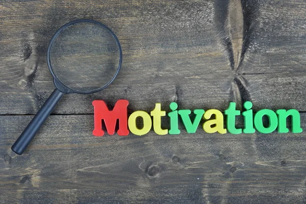 Motivation sur table en bois — Photo