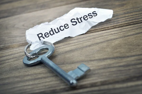 Nyckel med meddelande minska Stress — Stockfoto