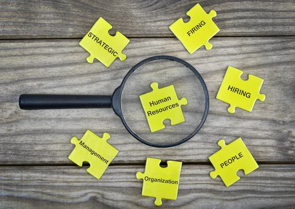 Puzzle with word Human Resources — Stock Photo, Image